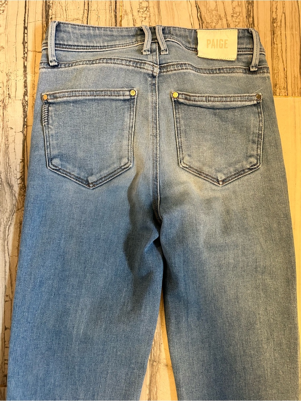PAIGE Genevieve Flare Bootcut Light Blue Stretch Jeans - Picture 3 of 14